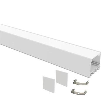 Imagem de Perfil De Sobrepor Taschibra Para Fita De Led Spire 35 Branco Com 1 Me