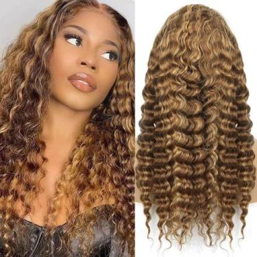 Imagem de Peruca Alidiamond destacada Deep Wave 40cm, cabelo humano 4/27