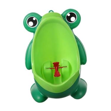 Imagem de menolana Mictório infantil para treinamento de xixi pendurado, leve, desenho animado, com alvo de mira, mictório infantil para bebês, Verde
