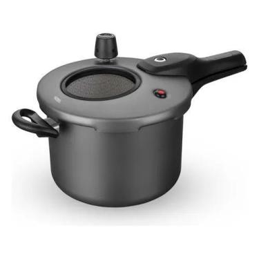 Imagem de Panela de pressao mta visor externo n.20/4,5l antiaderente grafite