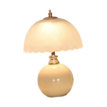 Imagem de Generic Abajur de mesa, abajur nórdico, luz noturna, presente de dia dos namorados, de cabeceira, luz de cabeceira para quarto, escritório, sala de estar, Amarelo