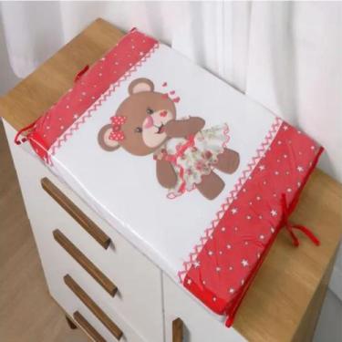 Imagem de Trocador de Fraldas Sublimado com Capa Plástica Bebê Menina Menino Pad