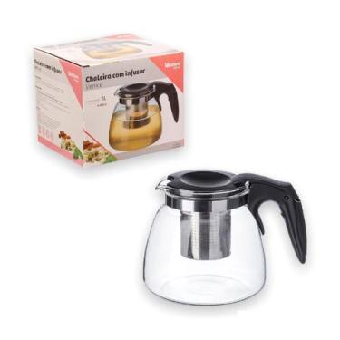 Imagem de Chaleira De Vidro Com Infusor Inox Venice 1 Litro - Western