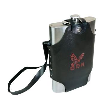 Imagem de Cantil De Inox Com Capa Em Couro Sintético E Alça Estampa Fenix Gdr 1800Ml