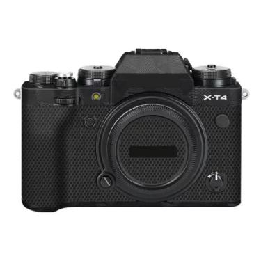 Imagem de Adesivo de capa de câmera X-T4 para FujiFilm X-T4 película protetora antiarranhões decoração XT4 (triângulo preto)