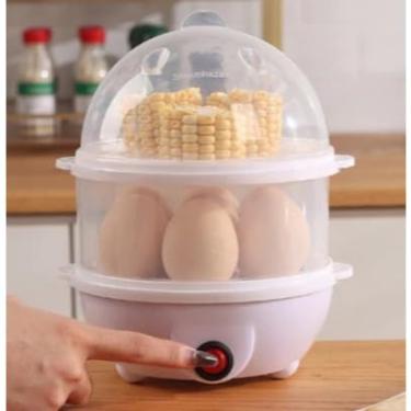Imagem de Cozedor Elétrico Multifuncional De Ovo Milho A Vapor De Leite Rápido De Tripla Camada Coze (COZEDOR 2 ANDARES,110V)
