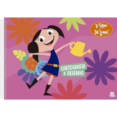 Imagem de Caderno Cartografia e Desenho Espiral Animativa, 60 folhas, Capa Dura, O Show da Luna, Pacote com 5