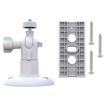 Imagem de predolo Suporte para Câmera de Segurança Externa Suporte de Parede Suporte Profissional de Metal Portátil com Parafusos Suporte para Câmera para Casa, Branco