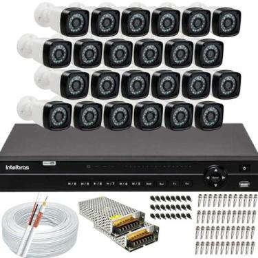 Imagem de Kit 24 Câmeras de Segurança HD Dvr 32 Canais Intelbras