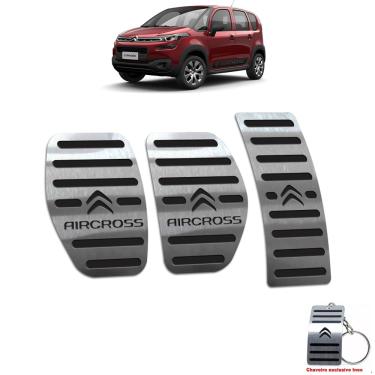 Imagem de Pedaleira Manual Inox Citroen Aircross 2017 A 2020 Preto