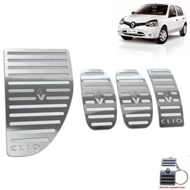Imagem de Pedaleira Com Descanso Em Inox Renault Clio 2013/2019 Prata