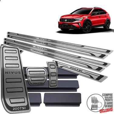 Imagem de Pedaleira Soleira Descanso Preto Volkswagen Nivus Highline