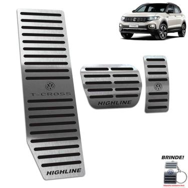 Imagem de Descanso + Pedaleiras T-Cross Highline Gravação em Preto