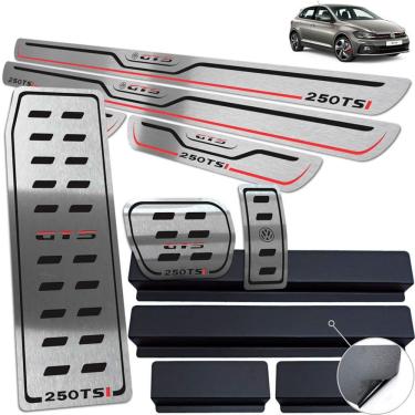 Imagem de Descanso + Pedaleira + Soleira Preto BR Polo GTS 250 TSI