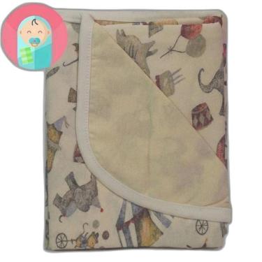 Imagem de Manta Dupla Face 90X90Cm Malha Estampada Circus