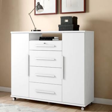 Imagem de Cômoda 4 Gavetas 2 Portas Versátil Zanzini