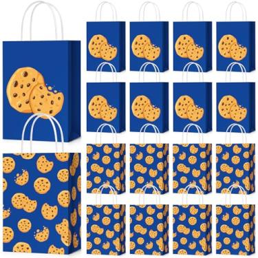Imagem de Locmeo 24 peças de sacos de presente de festa de biscoitos, sacos de lembrancinha de biscoito com alça de lembrancinhas para decoração de festa de aniversário com tema de rua, suprimentos