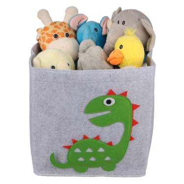 Imagem de Cesto Organizador Dobrável Quarto Infantil Animais Brinquedo (Dinossauro)