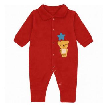 Imagem de Macacão De Inverno Bebê Em Plush Bordado 0-9 Meses Quentinho - Koala B