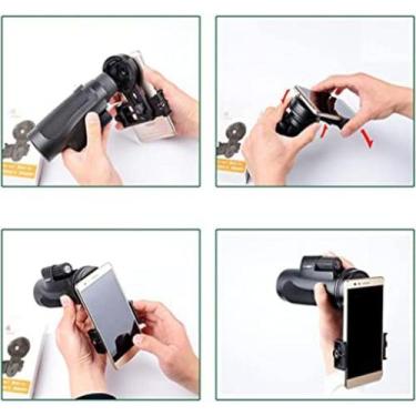Imagem de Adaptador de suporte de telefone celular para telescópio binocular mon