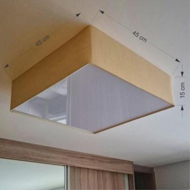 Imagem de Plafon Para Corredor Quadrado SC-3051 Cúpula Cor Palha - Vivare