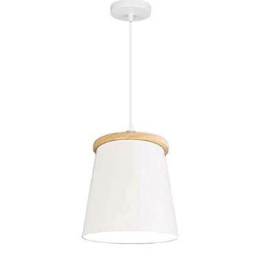 Imagem de CHENKUI 1 Luz, Abajur Macaron Moderno Madeira Pendente Luz Nórdica Pendurada Luz Semi Embutida Iluminação Interior Ajustável Industrial Pendurada Base E27, para Quarto Sala de Estar Corredor