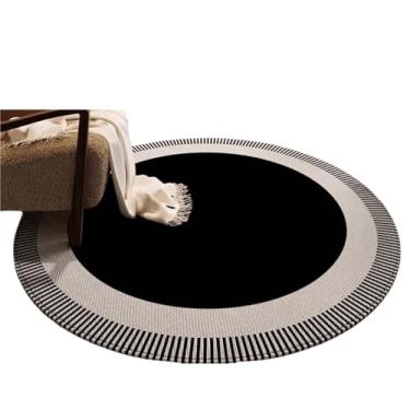 Imagem de PEKJI Tapete de poliéster confortável tapete felpudo tapetes laváveis tapete geométrico grosso tapetes redondos elegantes para sala de estar quarto