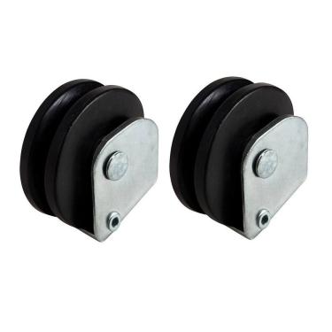 Imagem de 02 Roldana Inferior Fixa Janela E Porta Correr De Aço 37Mm