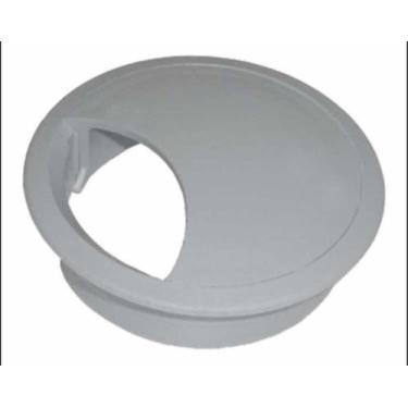 Imagem de Acabamento Passa Fio Mesa Computador Cinza 59mm Kit 08 Pçs - comercial