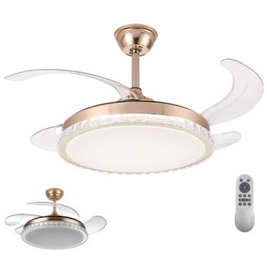 Imagem de Ventilador de Teto Pa Retratil Grande Luminaria Led 3 em 1 Lampada Con