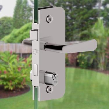 Imagem de Fechadura Para Vidro Temperado Com Maçaneta 21mm 3080E124 Cromado 3F