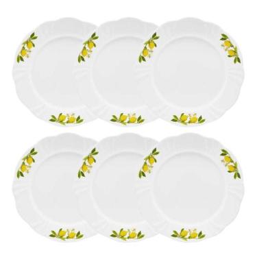 Imagem de Jogo De 6 Pratos Rasos 29 Cm Oxford Soleil Limoni