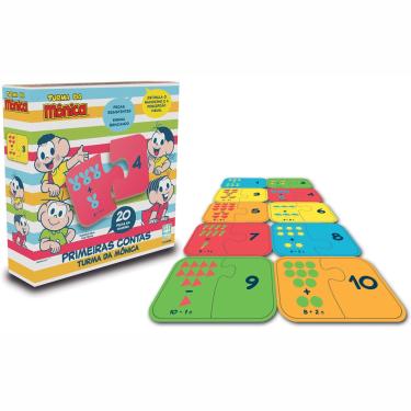 Imagem de Jogo Primeiras Contas em Madeira - Turma da Mônica - 20 peças - 0764 - Nig Brinquedos