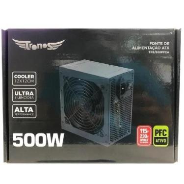Imagem de Fonte Atx 500w Real Apfc Tronos Trs/500pfca-smt Box