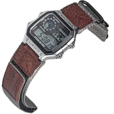 Imagem de HEMSUT Pulseira tática de nylon de 18 mm para relógios Casio | Pulseira resistente a impactos estilo militar de liberação rápida | compatível com AE-1200, DW-H5600, F-91W, A168W e mais