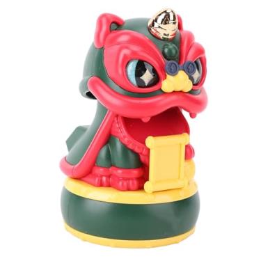 Imagem de TOPINCN Decoração Solar do Painel do Carro Movido a Energia Solar Acenando Brinquedo Solars Dançando Leão Estatueta Forma Animal Amuleto da Sorte para o Interior do Carro Decoração de (Verde)