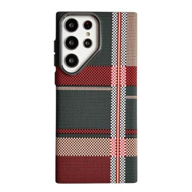 Imagem de JIAONASHIJIA Capa adequada para Samsung Galaxy S23 Plus - ultrafina e leve - revestimento antiamarelamento - proteção contra quedas atualizada - estilo minimalista - ímã forte embutido. Xadrez