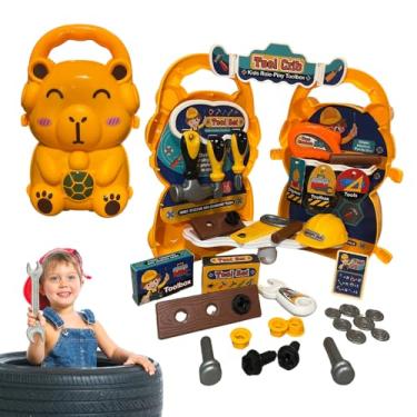Imagem de Maleta Oficina Mecânica Infantil Portátil Ursinho Kit Completo com Acessórios e Maletinha Ideal Para Aniversário, Natal, Dia das Crianças Ótimo Para Levar Em Qualquer Passeio