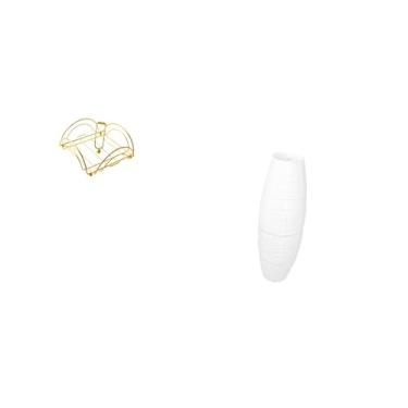 Imagem de Fenteer Dispensador de Guardanapos com Braço Pesado E Abajur Simples, Luminária de Chão, Gaiola de Lâmpada de Papel, Proteção para Mesa de Jantar de Bar de Ho