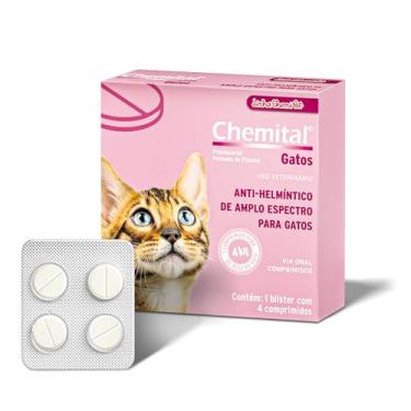 Imagem de Vermífugo Chemital para Gatos 4 Comprimidos