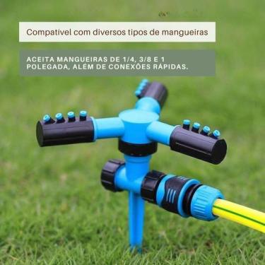 Imagem de Esguicho Giratório Irrigador Jardim Regulador Pressão 360 Sprinkler Pa