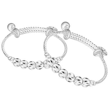 Imagem de 2 peças ajustáveis com pingente de sino adorável joia para meninas, meninos, presente para aniversários e ocasiões especiais, material seguro de longa duração, One Size, Acrílico, Sem Pedra Preciosa