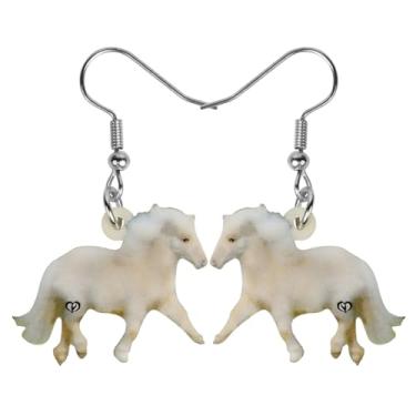 Imagem de Brincos de cavalo de corrida de acrílico delicados pendentes fofos de pônei Derby joias para mulheres, acessórios presentes, Medium, Acrílico, Sem pedra preciosa