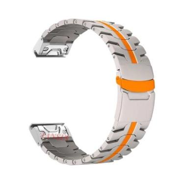 Imagem de Pulseira De Relógio De Aço Inoxidável De 26mm Para Garmin Fenix 7X pro