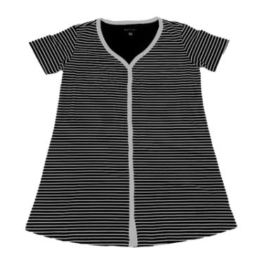 Imagem de CAMISOLA M/C BOTÃO LISTRADA, BASIC+, EM MALHA POLIESTER COM VISCOSE, REFERENCIA K226 MESCLA