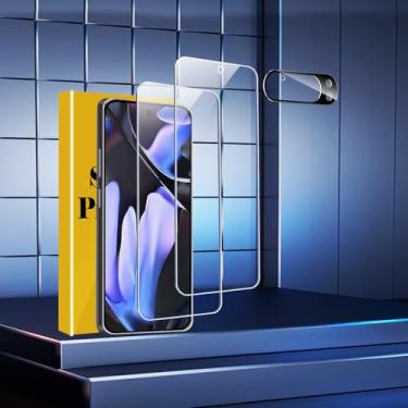 Imagem de Pacote com 2 protetores de tela para Google Pixel 9 Pro XL, com 1 pacote de protetor de lente de câmera de vidro temperado, acessórios compatíveis com capas para Google