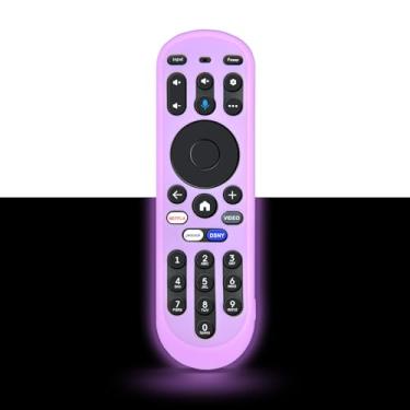 Imagem de [Rosa brilhante] Capa protetora para Element Pioneer XUMO MG3-R34010, Hisense R34010BA00-00001 capa protetora de silicone para controle remoto Element Pioneer XUMO Hisense [antiderrapante/à prova de