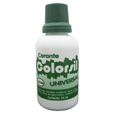 Imagem de KIT 4 CORANTE DE TINTA UNIVERSAL COLORSIL VERDE 34ml