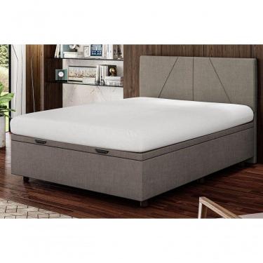 Imagem de Base Cama Box Baú Casal Linho Skybox Marrom
