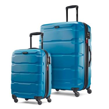 Imagem de Samsonite Omni Pc Mala expansível rígida com rodas giratórias, azul adriático, conjunto de 2 peças (20/28), Azul Adriático, 2-Piece Set (20/28), Omni Pc Mala expansível rígida com rodas giratórias